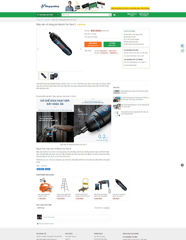 Template blogspot bán hàng máy móc vật liệu xây dựng